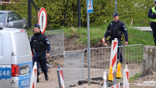 Niewybuch znaleziony w czasie przebudowy drogi w Kołobrzegu.