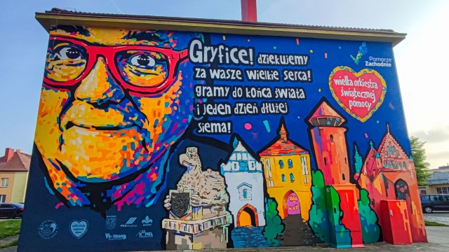 WOŚP ma swój mural w Gryficach